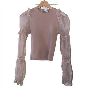 Zara Ruffle Sleeve Blouse